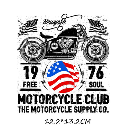 Iron-on Transfers for Clothing Thermoadhesive Patches on Clothes Stickers Diy Skull Patch Biker Flex Fusible Transfer Stripe - NATASHAHS