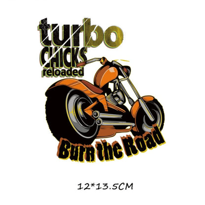 Iron-on Transfers for Clothing Thermoadhesive Patches on Clothes Stickers Diy Skull Patch Biker Flex Fusible Transfer Stripe - NATASHAHS