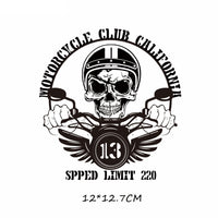 Iron-on Transfers for Clothing Thermoadhesive Patches on Clothes Stickers Diy Skull Patch Biker Flex Fusible Transfer Stripe - NATASHAHS