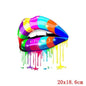 Multicolor Lips Patches For Clothes Heat Transfer Thermal Stickers DIY Washable T-Shirts Iron On Transfer Girls Lips Patch - NATASHAHS