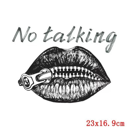 Multicolor Lips Patches For Clothes Heat Transfer Thermal Stickers DIY Washable T-Shirts Iron On Transfer Girls Lips Patch - NATASHAHS