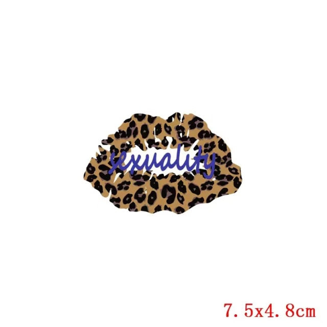 Multicolor Lips Patches For Clothes Heat Transfer Thermal Stickers DIY Washable T-Shirts Iron On Transfer Girls Lips Patch - NATASHAHS