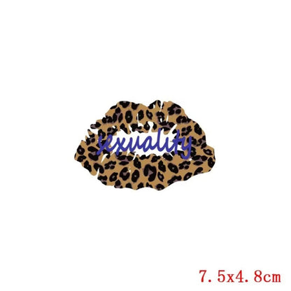 Multicolor Lips Patches For Clothes Heat Transfer Thermal Stickers DIY Washable T-Shirts Iron On Transfer Girls Lips Patch - NATASHAHS