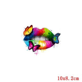 Multicolor Lips Patches For Clothes Heat Transfer Thermal Stickers DIY Washable T-Shirts Iron On Transfer Girls Lips Patch - NATASHAHS