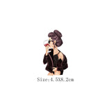 Fashion Lady Thermo Transfer Sticker On Clothes Russian Girl Iron On Patches For T-Shirt Jacket DIY Washable Heat Transfer Patch - NATASHAHS