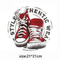 Cool shoes Iron on transfer for clothing iron on vinyl transfer logo patch badge stickers on clothes fabric thermo applique diy - NATASHAHS