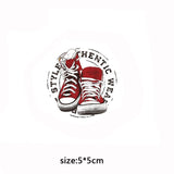 Cool shoes Iron on transfer for clothing iron on vinyl transfer logo patch badge stickers on clothes fabric thermo applique diy - NATASHAHS