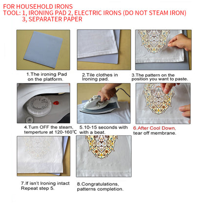 Fashion Lady Heat Transfer Stickers Clothing Patches for Top Household Iron-on Transfers DIY Decoration Appliqued Parches - NATASHAHS