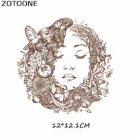 Fashion Lady Heat Transfer Stickers Clothing Patches for Top Household Iron-on Transfers DIY Decoration Appliqued Parches - NATASHAHS