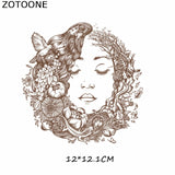 Fashion Lady Heat Transfer Stickers Clothing Patches for Top Household Iron-on Transfers DIY Decoration Appliqued Parches - NATASHAHS
