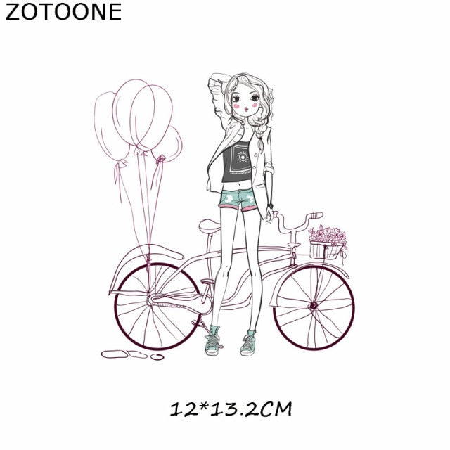 Fashion Lady Heat Transfer Stickers Clothing Patches for Top Household Iron-on Transfers DIY Decoration Appliqued Parches - NATASHAHS