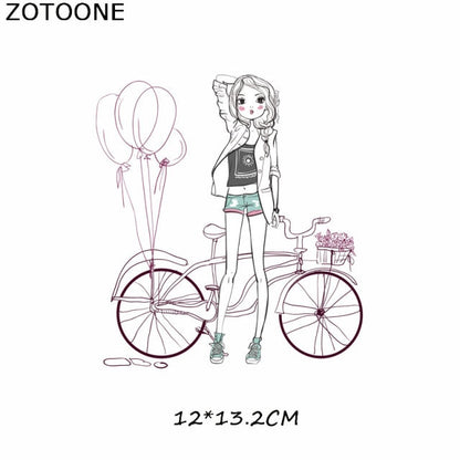 Fashion Lady Heat Transfer Stickers Clothing Patches for Top Household Iron-on Transfers DIY Decoration Appliqued Parches - NATASHAHS