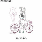 Fashion Lady Heat Transfer Stickers Clothing Patches for Top Household Iron-on Transfers DIY Decoration Appliqued Parches - NATASHAHS