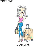 Fashion Lady Heat Transfer Stickers Clothing Patches for Top Household Iron-on Transfers DIY Decoration Appliqued Parches - NATASHAHS