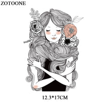 Fashion Lady Heat Transfer Stickers Clothing Patches for Top Household Iron-on Transfers DIY Decoration Appliqued Parches - NATASHAHS