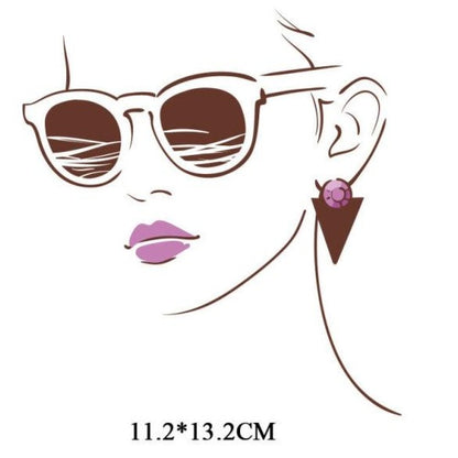 Fashion Lady Heat Transfer Stickers Clothing Patches for Top Household Iron-on Transfers DIY Decoration Appliqued Parches - NATASHAHS