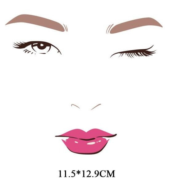 Fashion Lady Heat Transfer Stickers Clothing Patches for Top Household Iron-on Transfers DIY Decoration Appliqued Parches - NATASHAHS