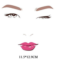 Fashion Lady Heat Transfer Stickers Clothing Patches for Top Household Iron-on Transfers DIY Decoration Appliqued Parches - NATASHAHS