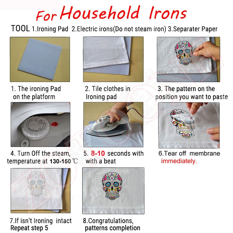 Iron on Transfer for Clothing Thermoadhesive Patches for Jackets Fashion Sticker DIY Car Patch Textile Vinyl Stripes Appliques A - NATASHAHS