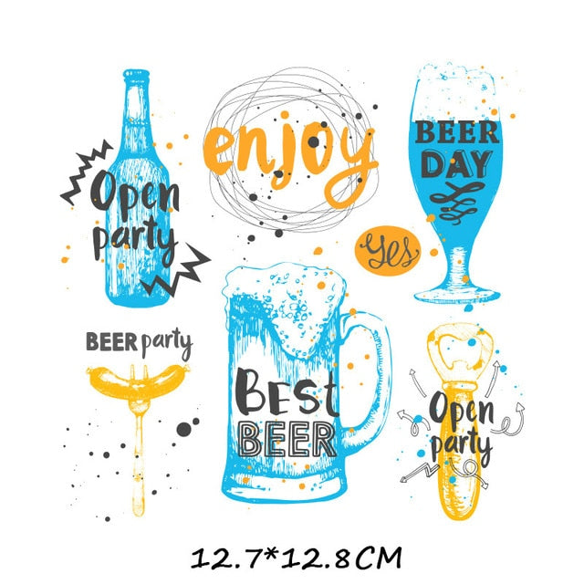 Iron on Transfer for Clothing Thermoadhesive Patches for Jackets Fashion Sticker DIY Car Patch Textile Vinyl Stripes Appliques A - NATASHAHS