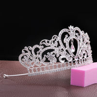 Gorgeous Heart Wedding Tiara Jewelry Sets Diadem Shiny Bridal Crown Queen Tiaras Shinning Rhinestone Crystal Hair Jewelry Sets - NATASHAHS