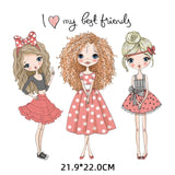 Heat Transfer Patch Friends Iron-on Patches for Clothes Clothing Stickers for Fabric Applique Diy Flex Fusible Transfer Dress - NATASHAHS