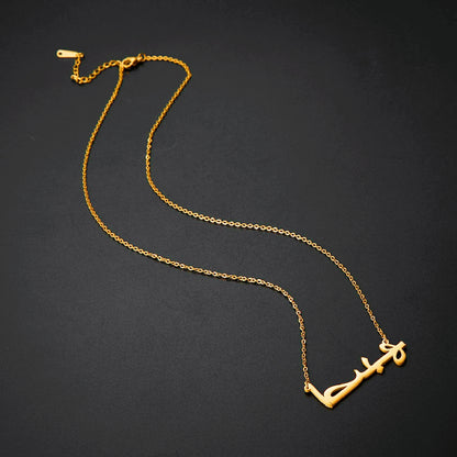 Custom Name Necklace Personalized Steel Color Stainless Steel Necklaces For Women Man Customized Jewelry - NATASHAHS