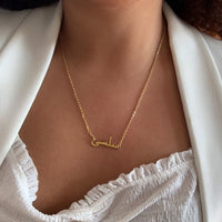 Personalized Name Necklace in Italics font For Women Men Gold Silver Chain Lovers