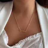 Personalized Name Necklace in Italics font For Women Men Gold Silver Chain Lovers