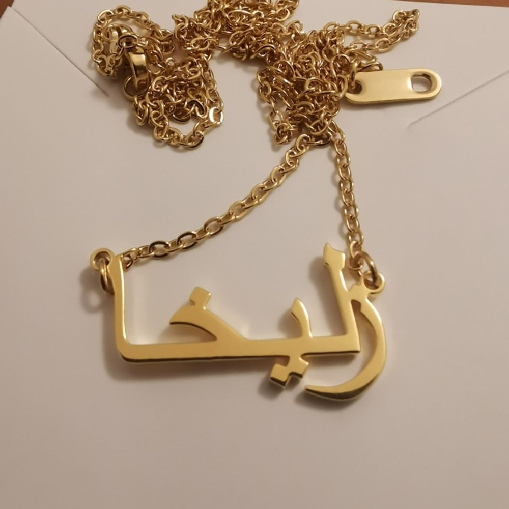 Personalized Arabic Name Custom Necklaces For Women Men Gold Silver Chain Lovers - NATASHAHS