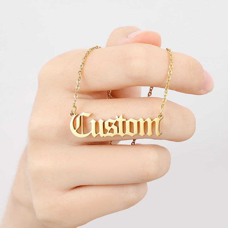 Personalized half infinity style with butterfly charm Name Necklace - NATASHAHS