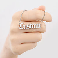 Personalized Two Names Necklace with a underlined heart For Women Men Gold Silver Chain Lovers