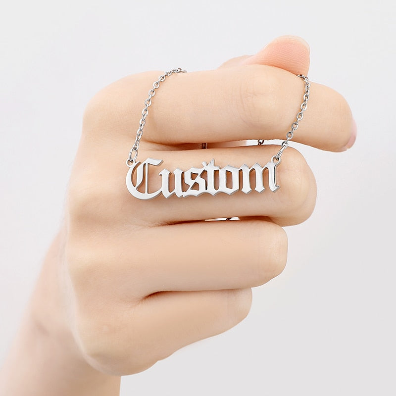 Personalized half infinity style with butterfly charm Name Necklace - NATASHAHS