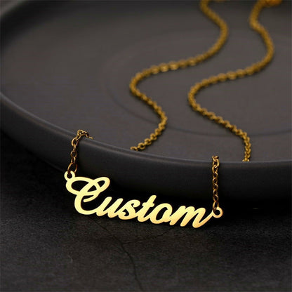 Personalized Name Necklace in Italics font For Women Men Gold Silver Chain Lovers - NATASHAHS