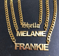 Personalized single Name Necklace with a underlined heart For Women Men Gold Silver Chain Lovers