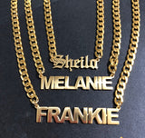 Personalized Two Names Necklace with a underlined heart For Women Men Gold Silver Chain Lovers