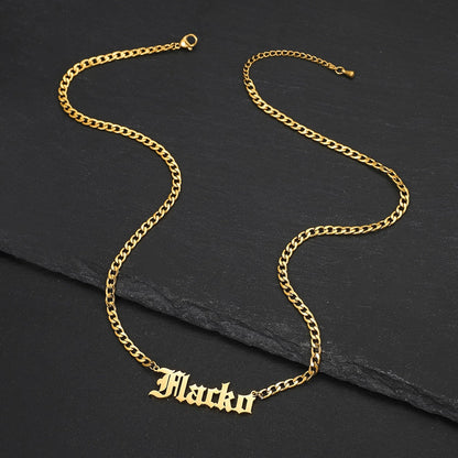 Personalized single Name Necklace with a underlined heart For Women Men Gold Silver Chain Lovers - NATASHAHS