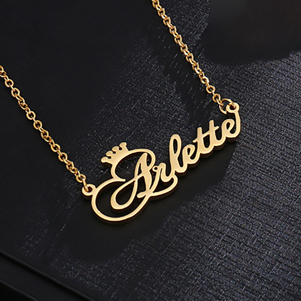 Personalized Name Necklace in Italics font For Women Men Gold Silver Chain Lovers - NATASHAHS