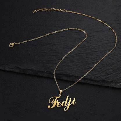 Personalized Name Necklace with a stethoscope For Women Men Gold Silver Chain Lovers - NATASHAHS