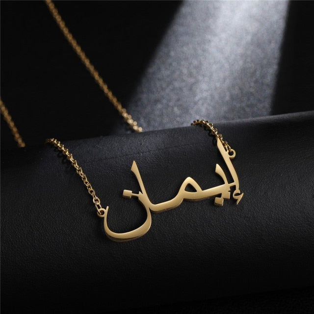 Personalized Arabic Name Custom Necklaces For Women Men Gold Silver Chain Lovers - NATASHAHS