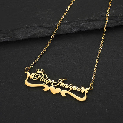 Personalized Stainless Steel Name Custom Necklaces For Women Men Gold Silver Chain Lover - NATASHAHS