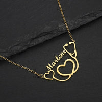 Personalized Name Necklace in Italics font For Women Men Gold Silver Chain Lovers