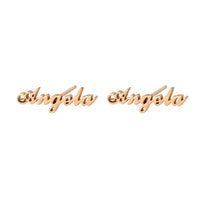 Fashion Stainless Steel Customize Name Stud Earrings Women Girls Jewelry Titanium Gold Color Letter Earring - NATASHAHS