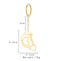 Customized Personalized Name Pendant Keychain Custom Lovers Name Text Key Chain Stainless Steel Jewelry for Women Men Keyring - NATASHAHS