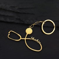 Customized Personalized Name Pendant Keychain Custom Lovers Name Text Key Chain Stainless Steel Jewelry for Women Men Keyring - NATASHAHS
