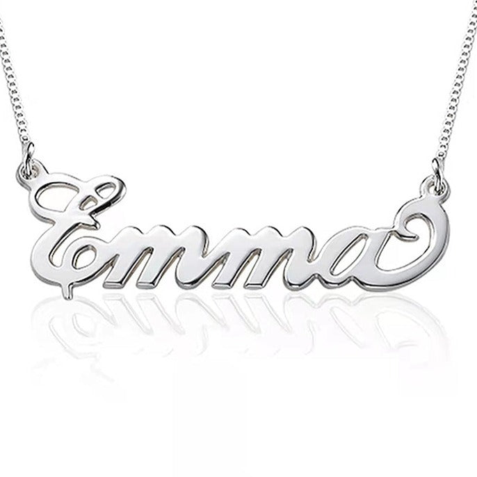 Fashion Pure 925 Sterling Silver Customization Name Necklace for Wedding Party Anniversary Gift for Women/Men/Family /Couple - NATASHAHS