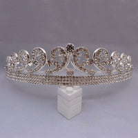 Baroque Princess Diana William Kate Bridal Crown Tiaras Boutique Rhinestone Diadem Veil Tiara Headbands Wedding Hair Accessories - NATASHAHS
